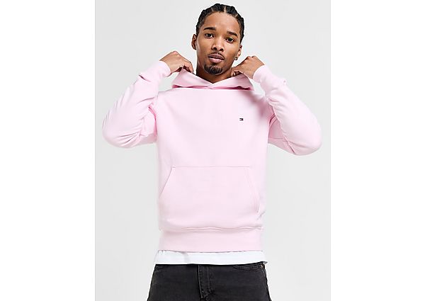Tommy Hilfiger Small Flag Logo Overhead Hoodie Pink- Heren Pink