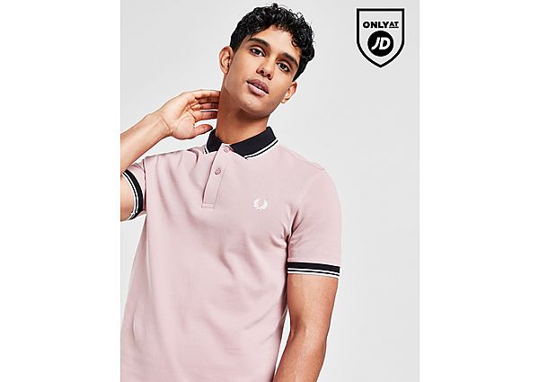 Fred Perry Contrast Collar Polo Shirt Pink- Heren Pink