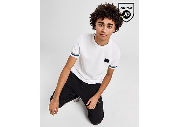 Fred Perry Badge Pique T-Shirt White- Heren White