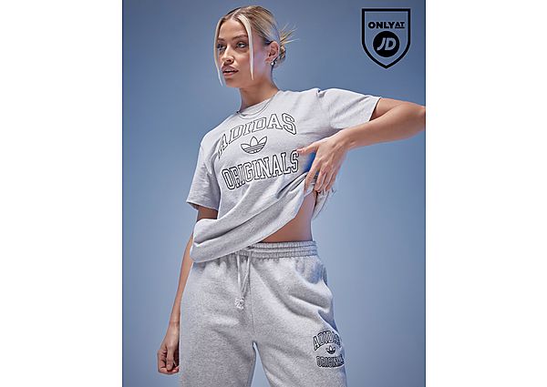 Adidas Originals Varsity Boyfriend T-Shirt Grey- Dames Grey