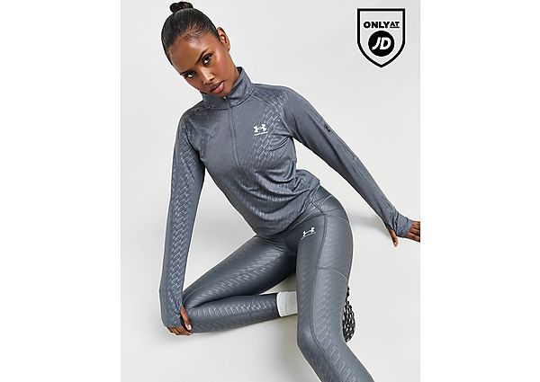 Under Armour Emboss All Over Print Tights Grey- Dames Grey