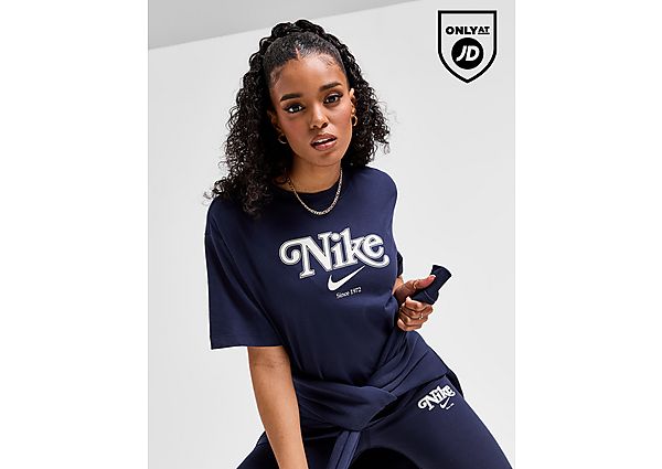 Nike Energy Boyfriend T-Shirt Navy- Dames Navy