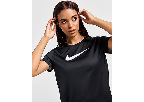 Nike Training Essential Swoosh T-Shirt Black- Dames Black