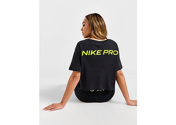 Nike Train Pro Graphic T-Shirt Black- Dames Black
