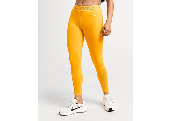 Nike 7 8-legging met halfhoge taille en mesh vlakken voor dames Pro Orange- Dames Orange