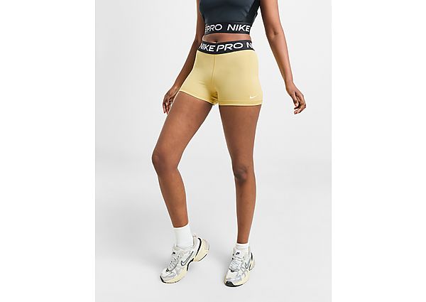 Nike Training Pro 3" Shorts Dames" Yellow- Dames Yellow