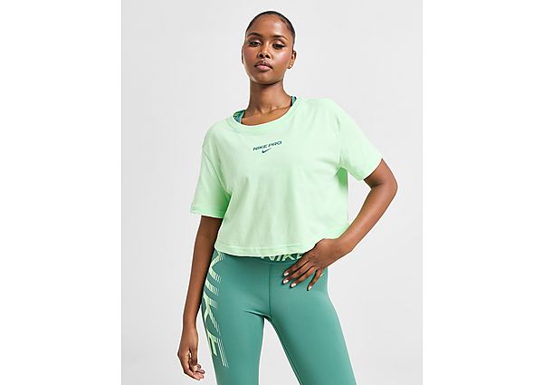 Nike Train Pro Graphic T-Shirt Green- Dames Green