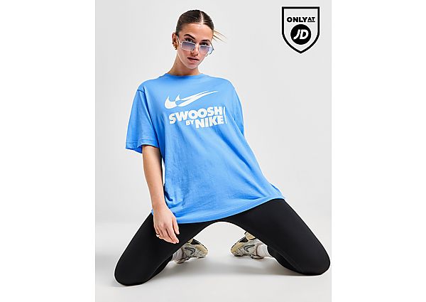 Nike Swoosh Boyfriend T-Shirt Blue- Dames Blue