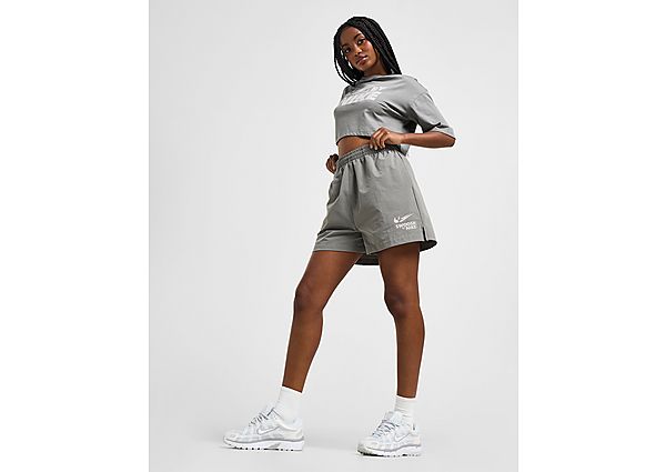 Nike Swoosh Woven Shorts Grey- Dames Grey