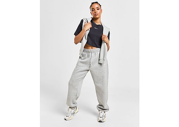 Nike Oversized joggingbroek met hoge taille voor dames Sportswear Phoenix Fleece Dark Grey Heather Sail- Dames Dark Grey Heather Sail