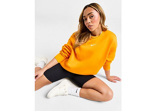 Nike Oversized sweatshirt met ronde hals voor dames Sportswear Phoenix Fleece Orange- Dames Orange
