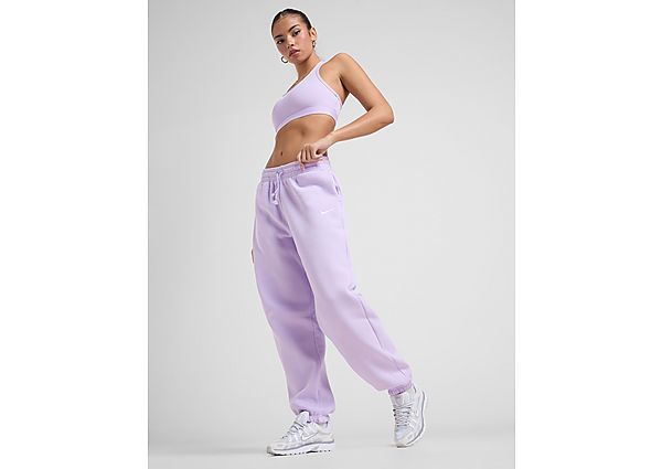 Nike Oversized joggingbroek met hoge taille voor dames Sportswear Phoenix Fleece Violet Mist Sail- Dames Violet Mist Sail