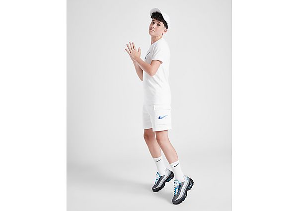 Nike Double Swoosh Cargo Shorts Junior White