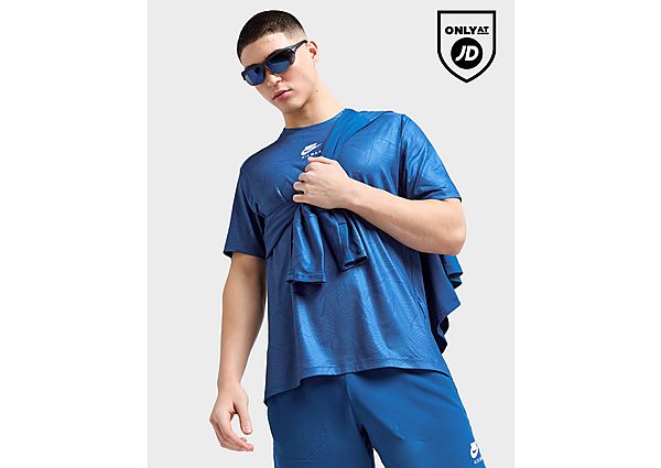 Nike Air Max Performance All Over Print T-Shirt Blue- Heren Blue