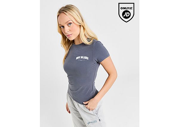 New Balance Slim Logo T-Shirt Navy- Dames Navy