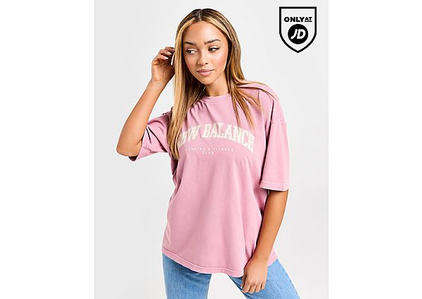 New Balance Large Logo T-Shirt Pink- Dames Pink