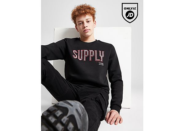 Supply & Demand Buck Crew Sweatshirt Junior Black