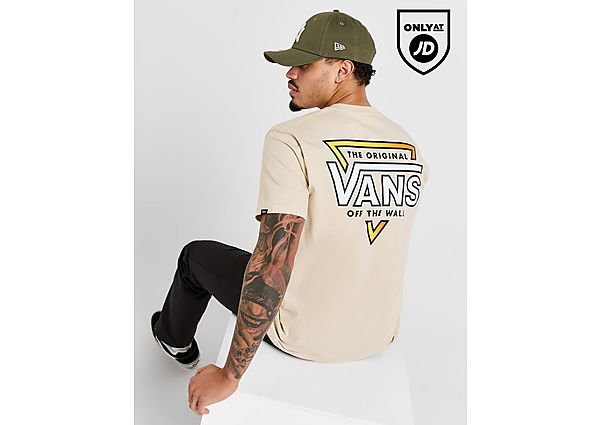 Vans Off The Wall Triangle T-Shirt Brown- Heren Brown