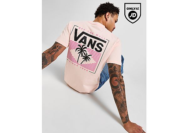 Vans Box Palm T-Shirt - Mens, Pink