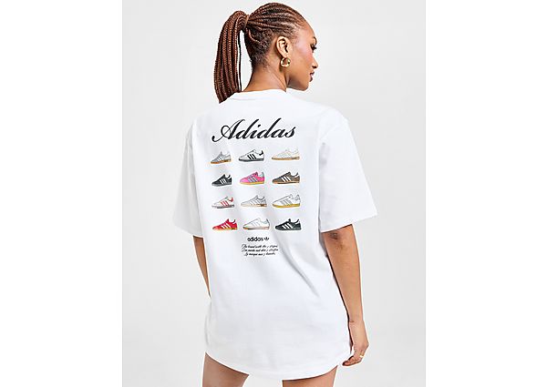 Adidas Originals Trefoil Footwear Graphic T-Shirt White- Dames White