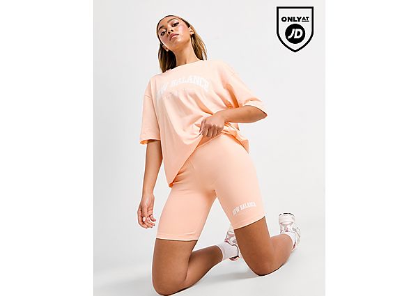 New Balance Logo Cycle Shorts Pink- Dames Pink
