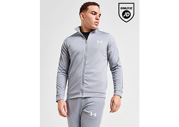 Under Armour UA Poly Track Top Grey- Heren Grey