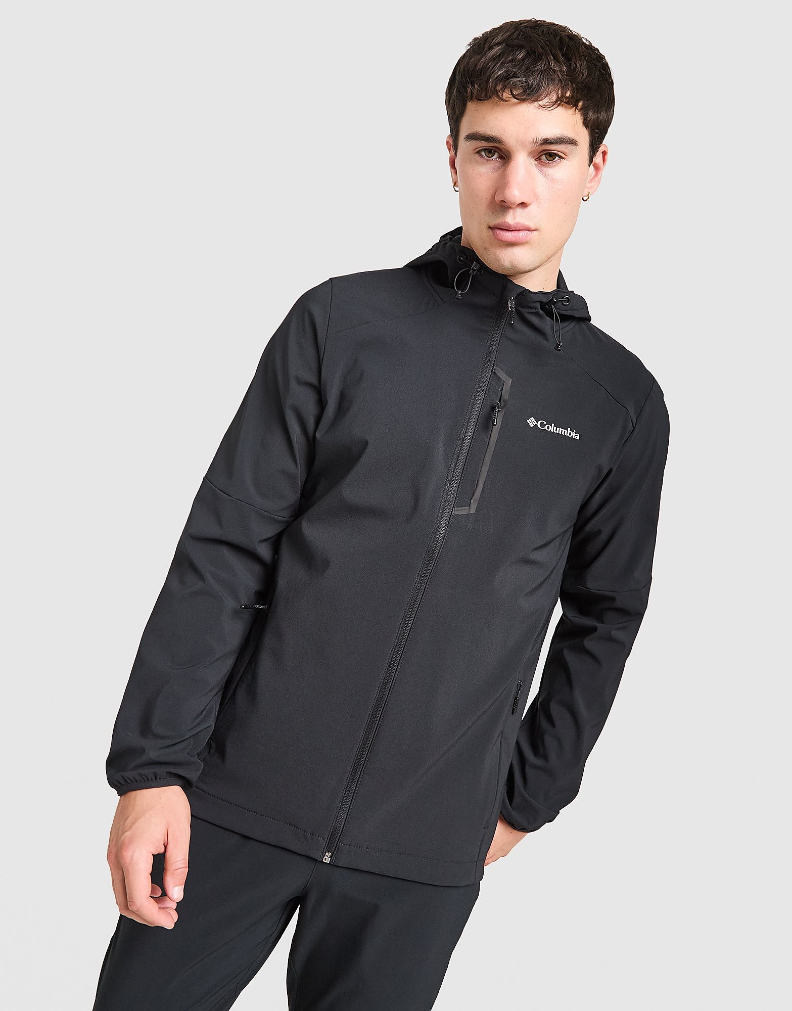 Columbia Tech Softshell Hooded Jacket, svart