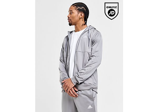 Adidas Linear Poly Hoodie Grey- Heren Grey