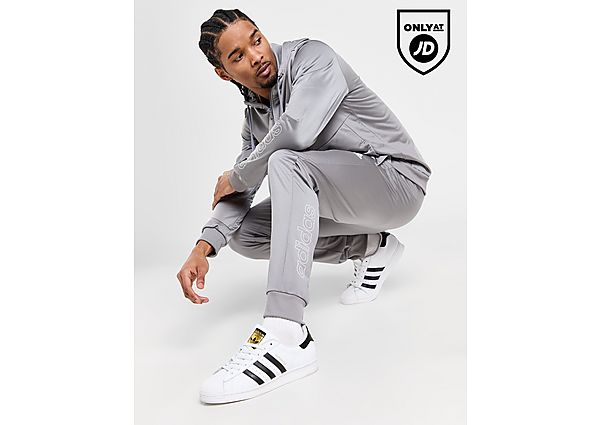 Adidas Linear Poly Track Pants Grey- Heren Grey