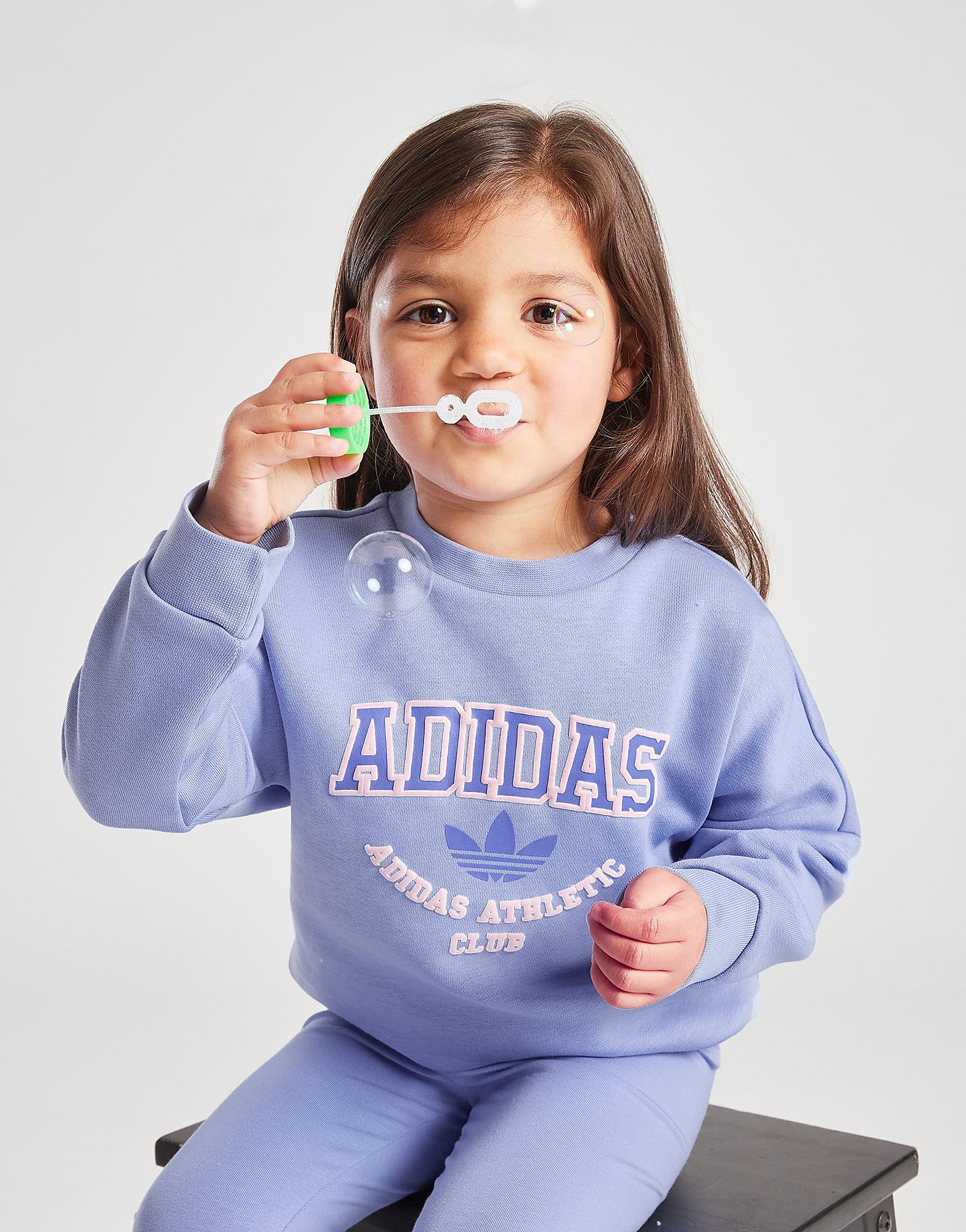 adidas Originals Girls' Varsity Crew SweatshirtLeggings Set Infant