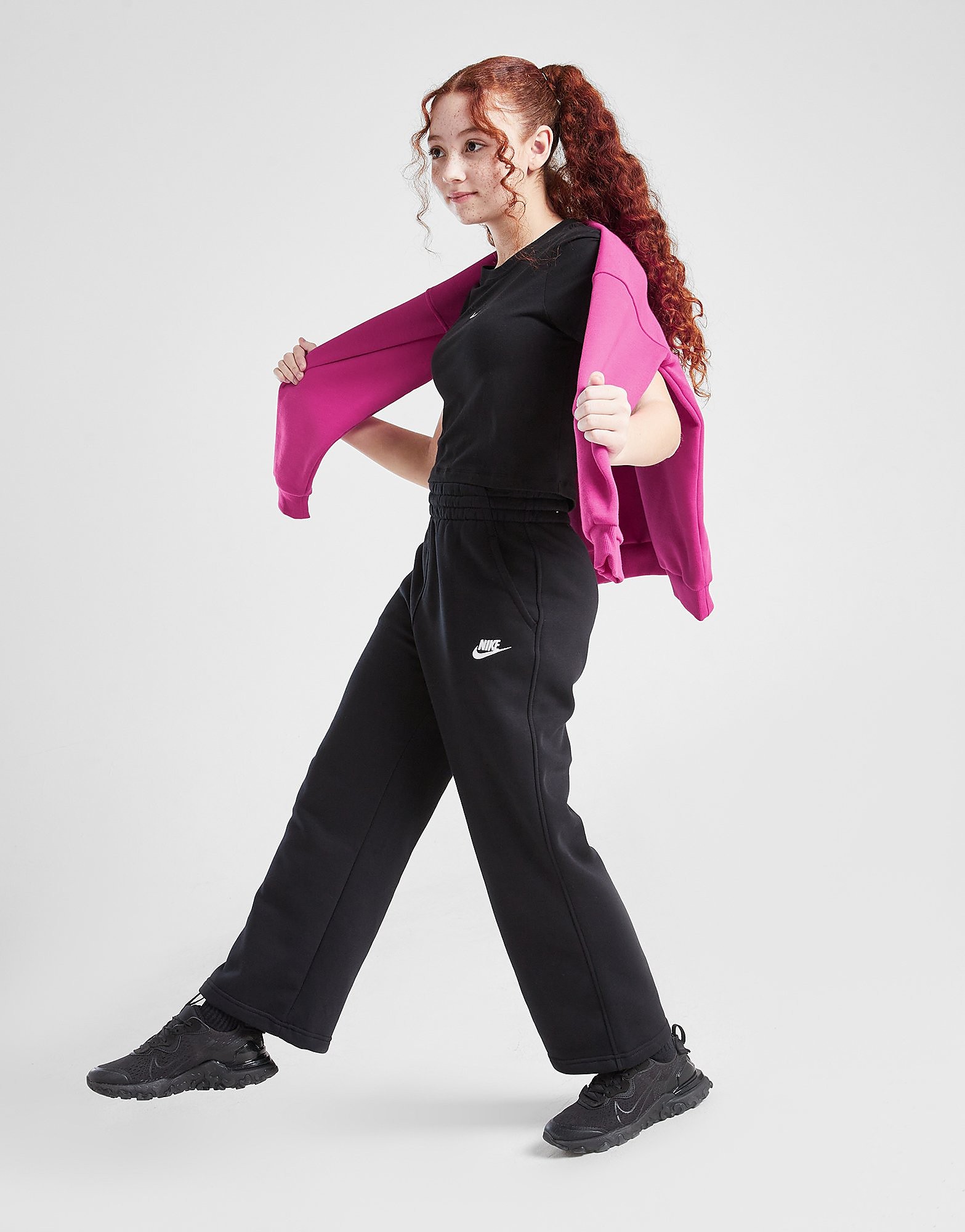 Nike Girls' Club Wide Leg Joggers Junior