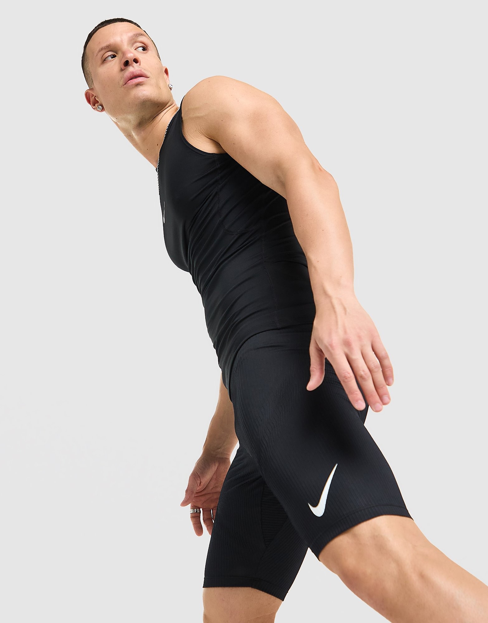 AeroSwift 1/2-Length Leggings - Herren, Schwarz - male - Size: S