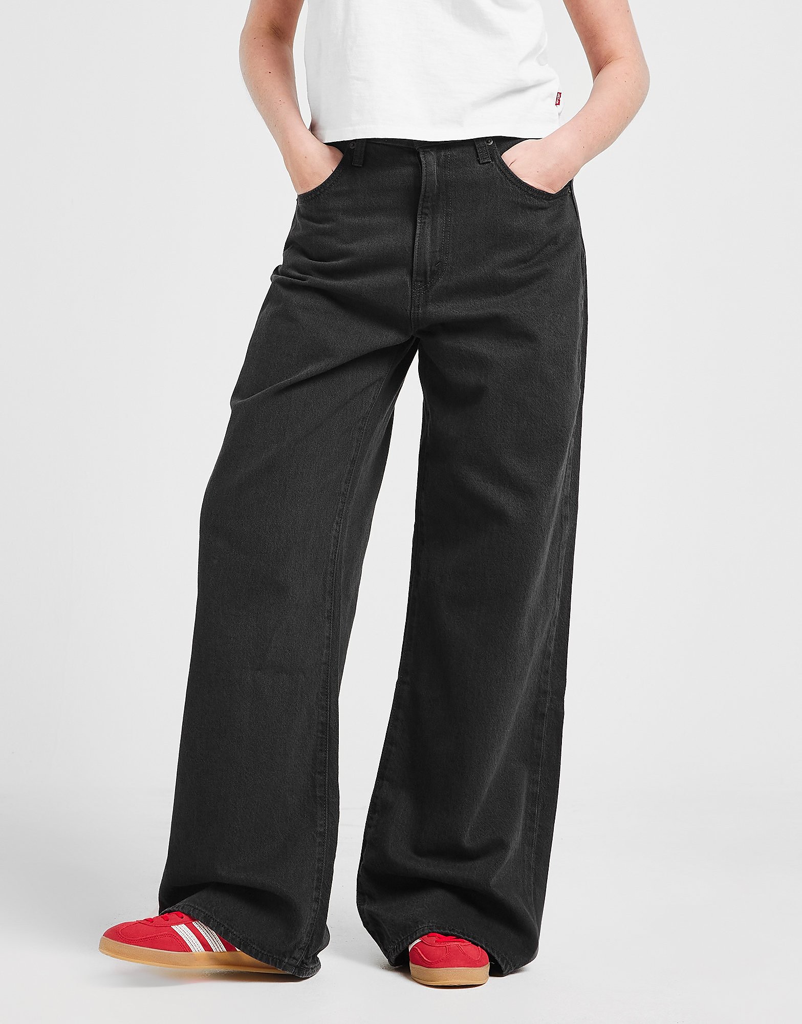 Womens LEVI'S Baggy Jeans Cinch - Nero, nero nero Donna taglia 30