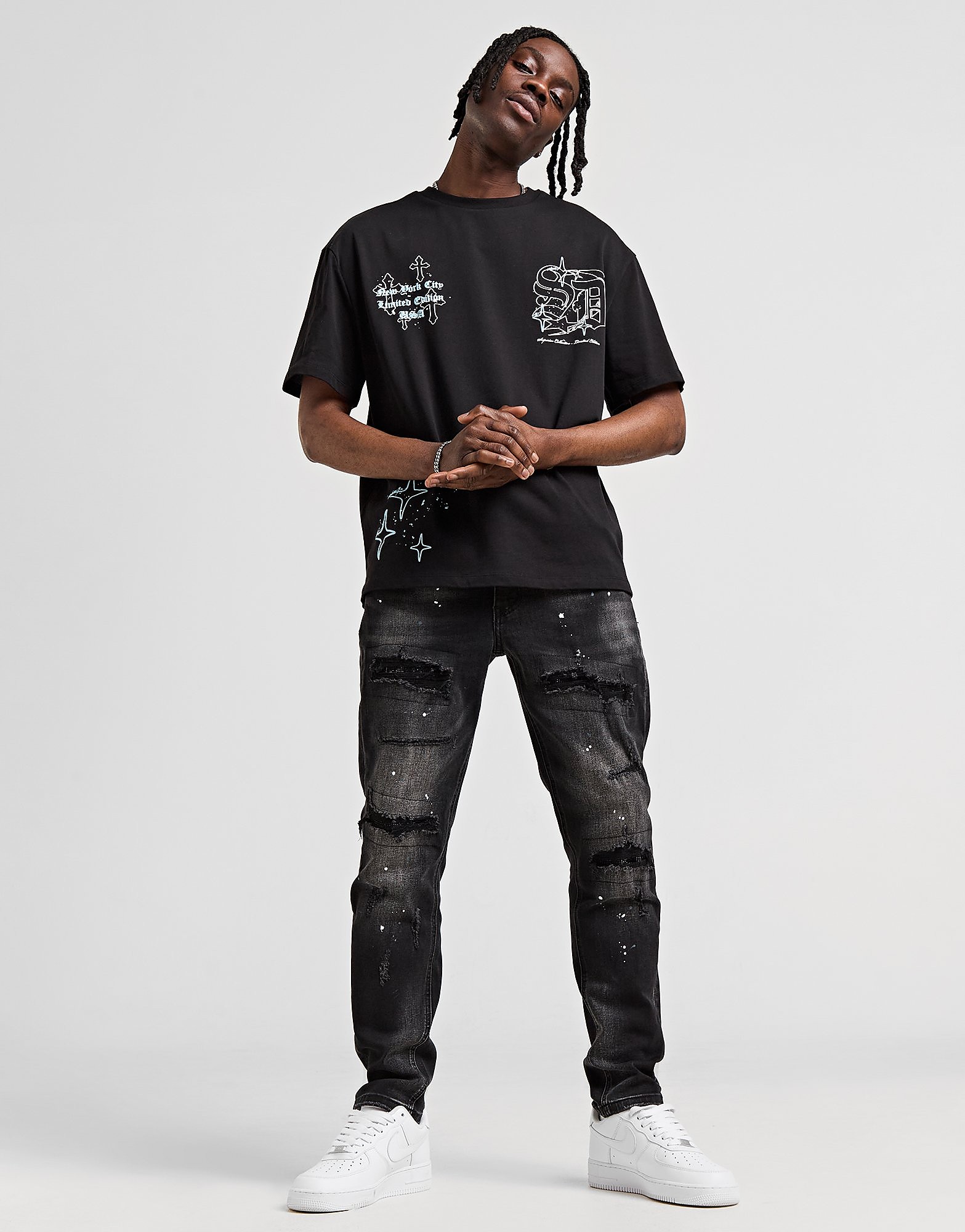 Supply & Demand Jean Rhinestone Homme