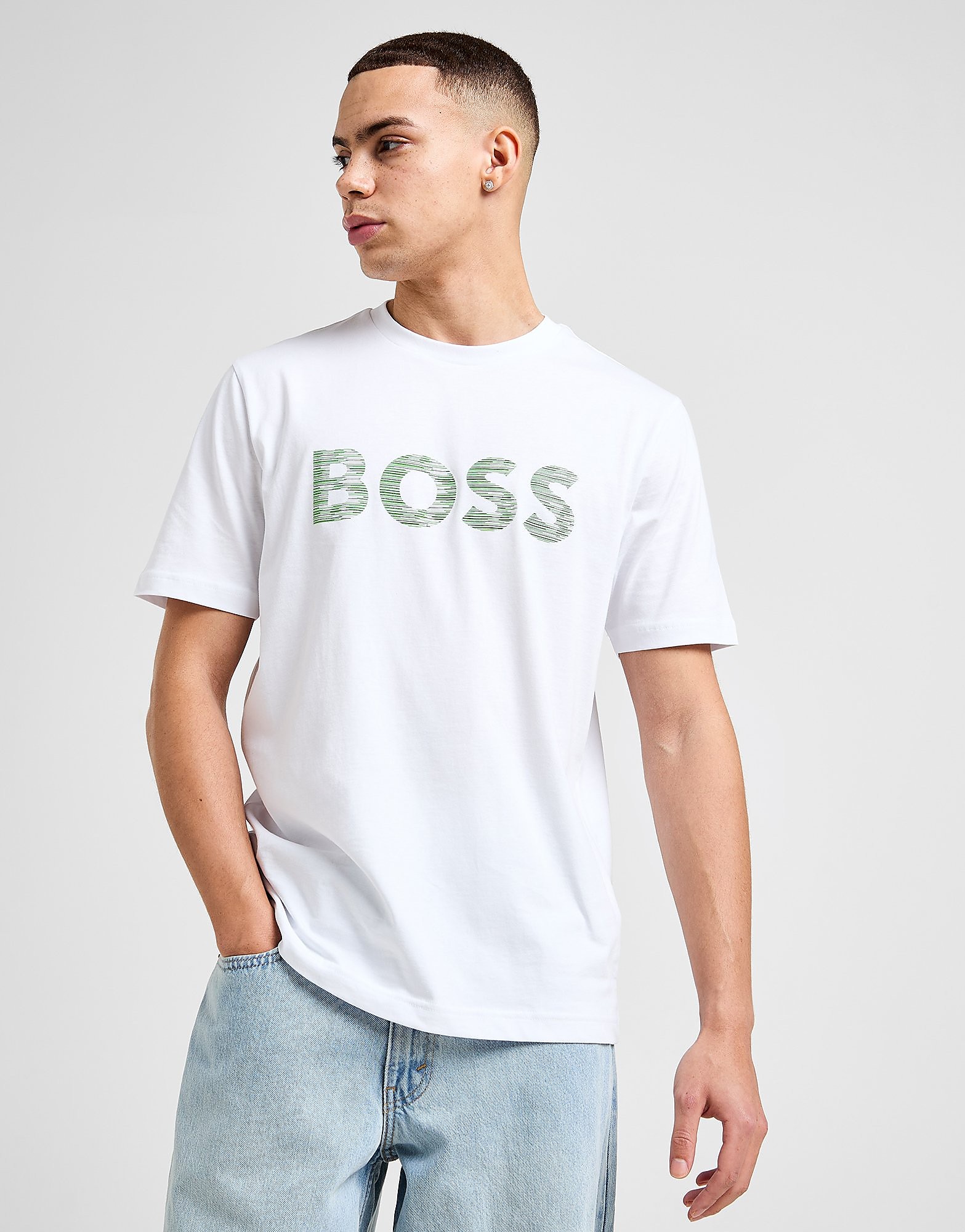 BOSS T shirt Space Logo Homme
