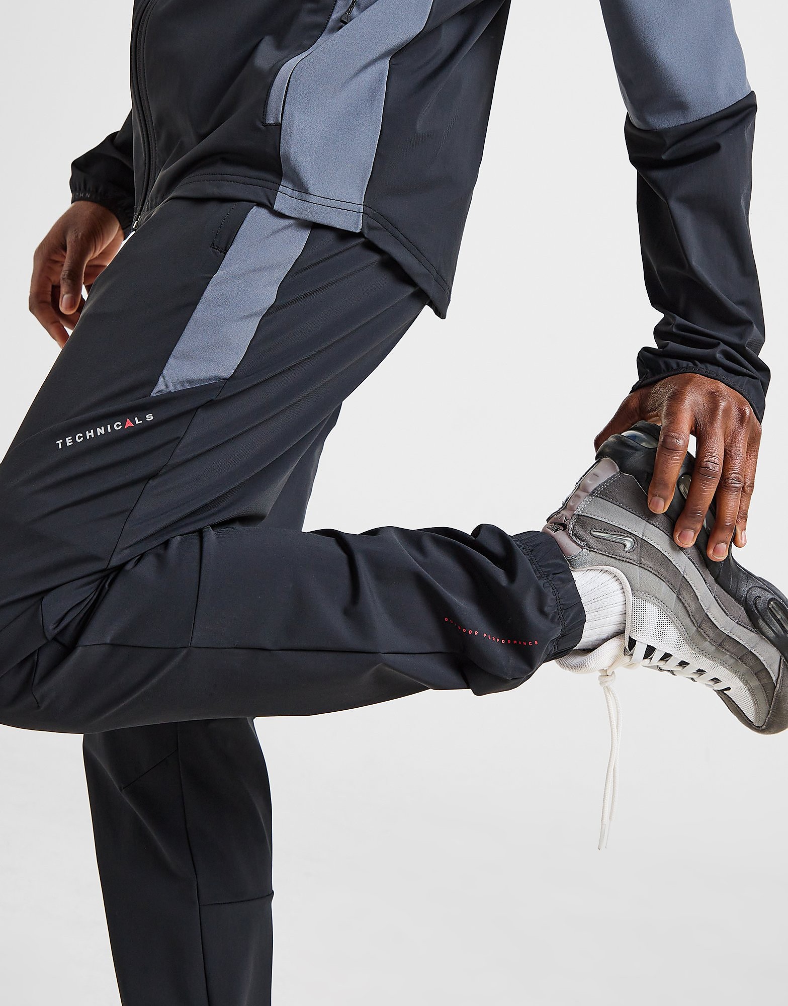 Mens Pantaloni della Tuta Isaac - Nero, nero nero Uomo taglia S