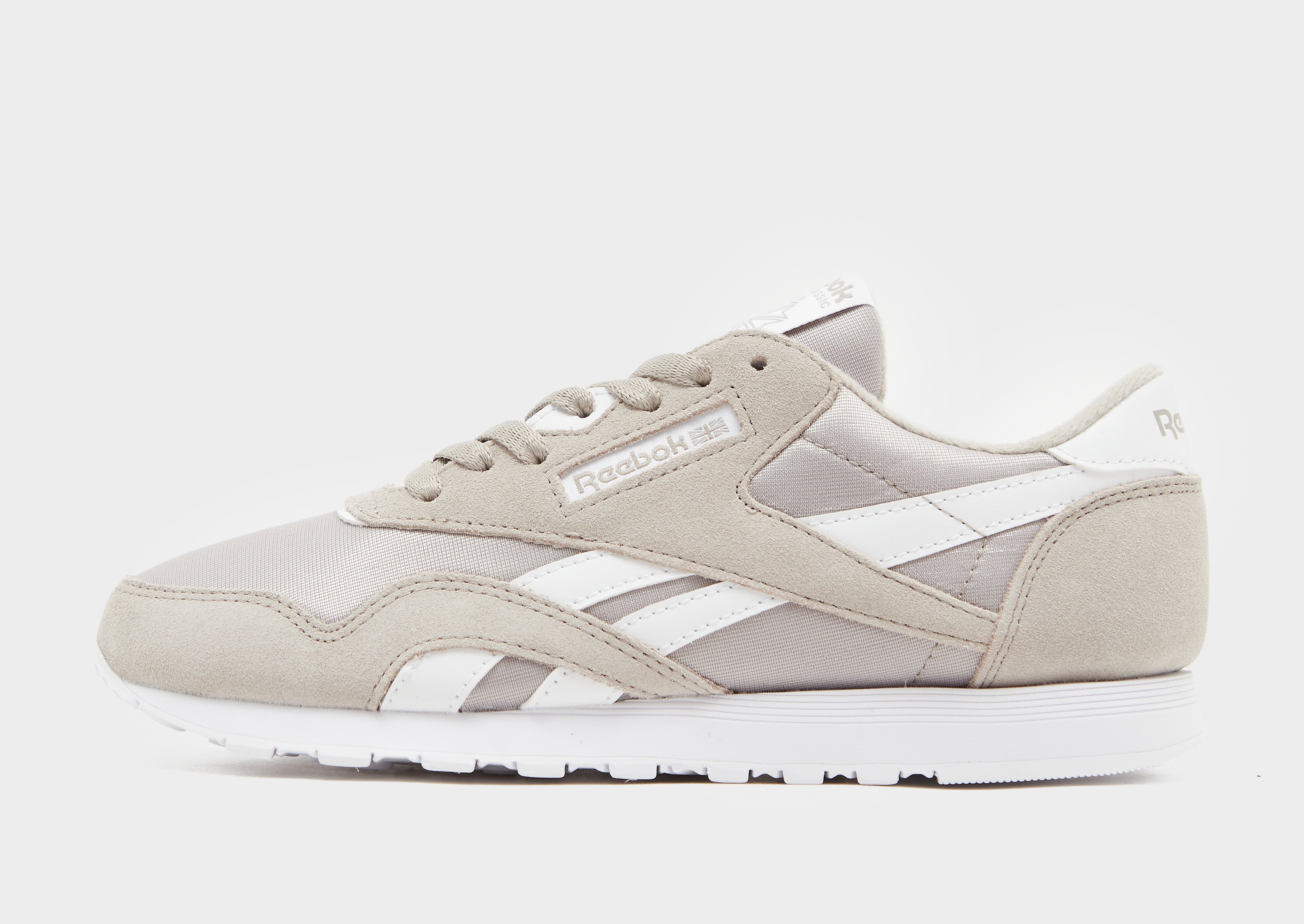 Reebok Classic Nylon damessneaker beige en wit