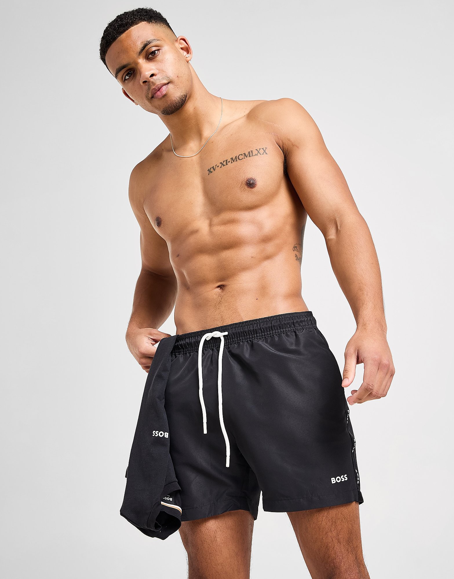 BOSS Short de bain Repeat Tape - vue 1