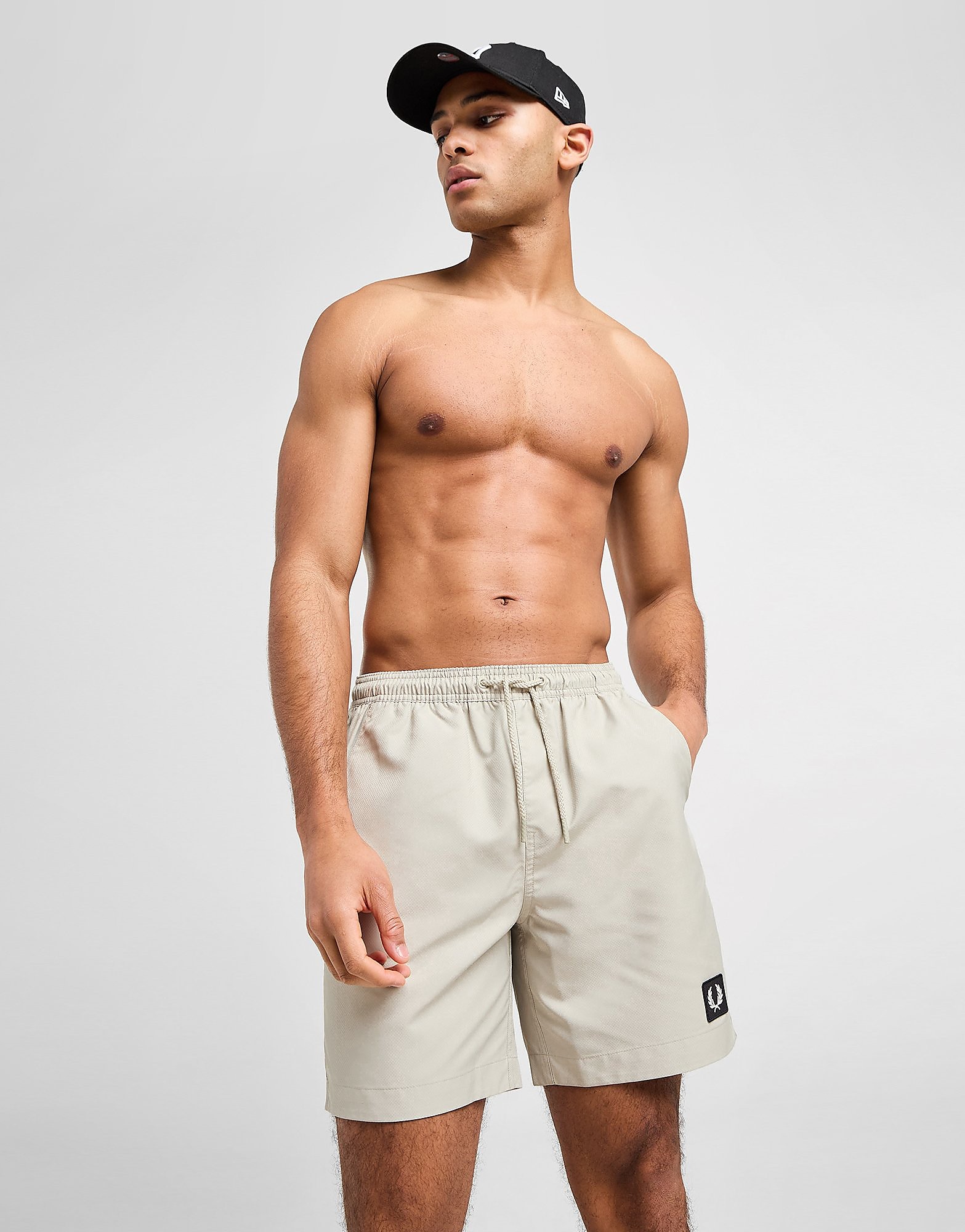 Fred Perry Short de Bain logo Sky Sky