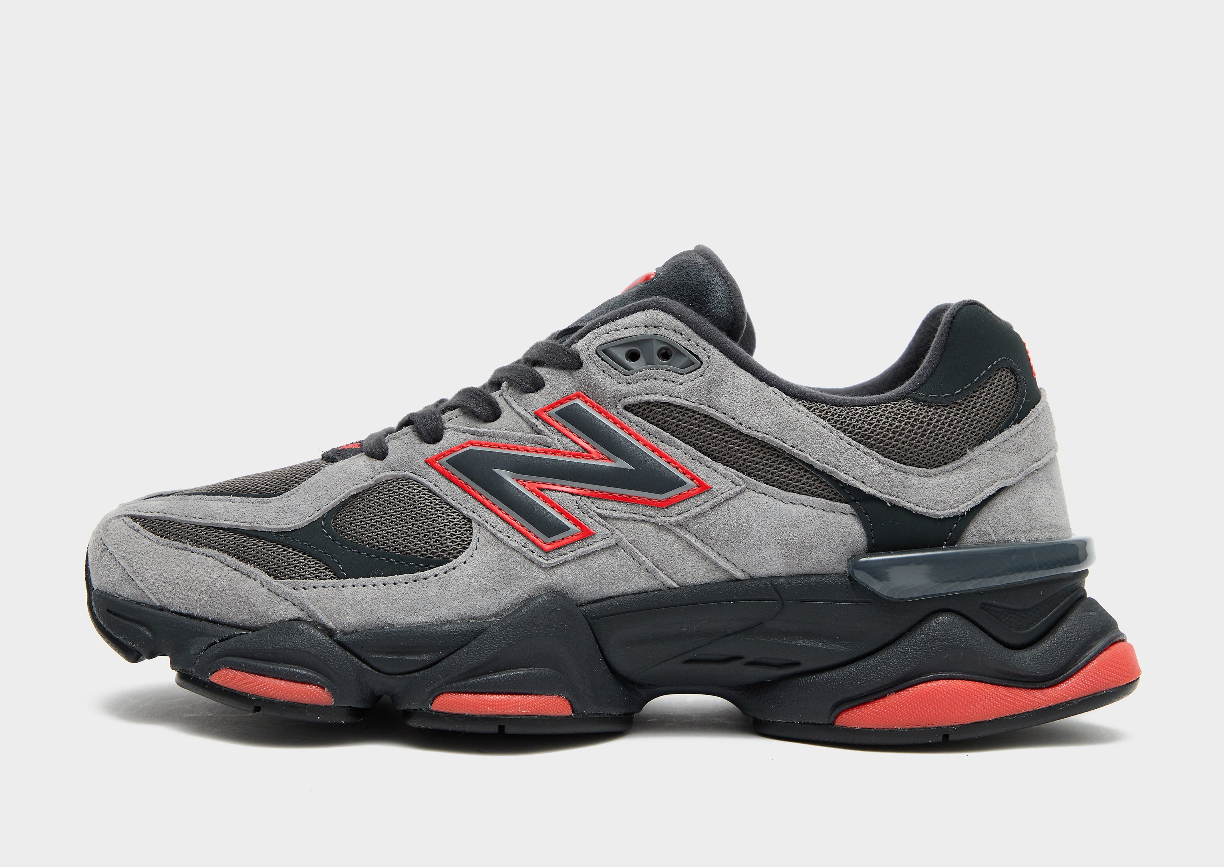 New Balance 9060 herensneaker grijs, zwart en rood