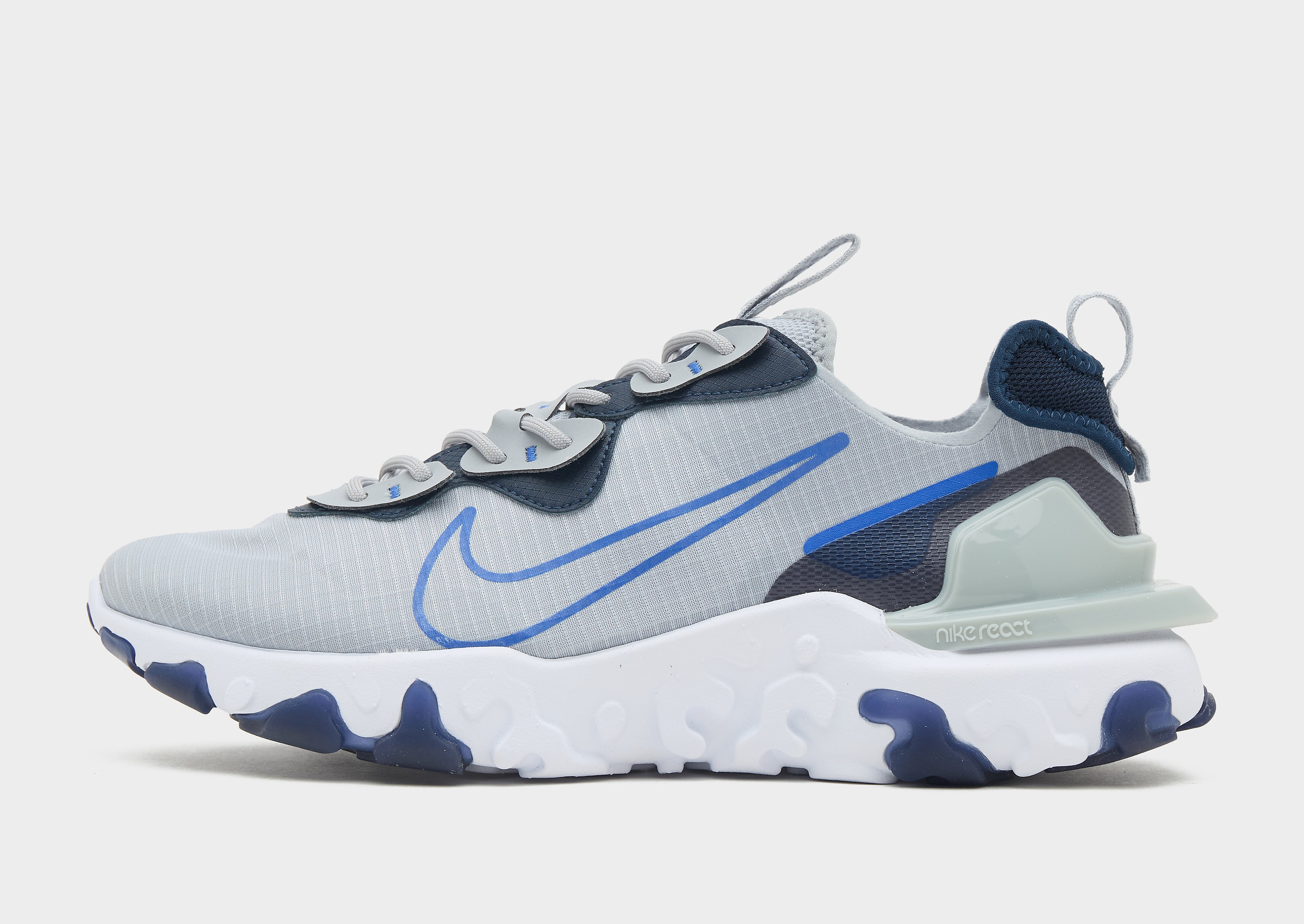 Nike React Vision herensneaker blauw en grijs