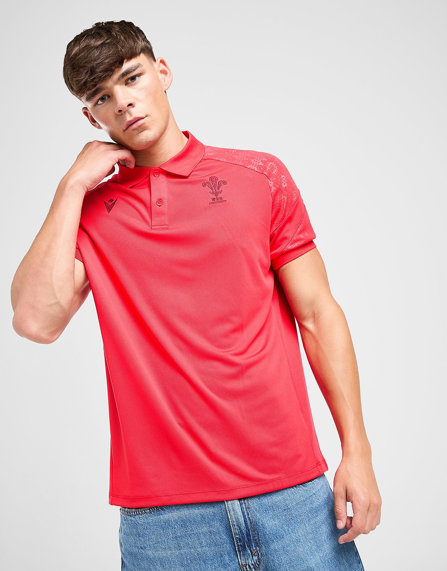 Macron Welsh Rugby Travel Polo Shirt