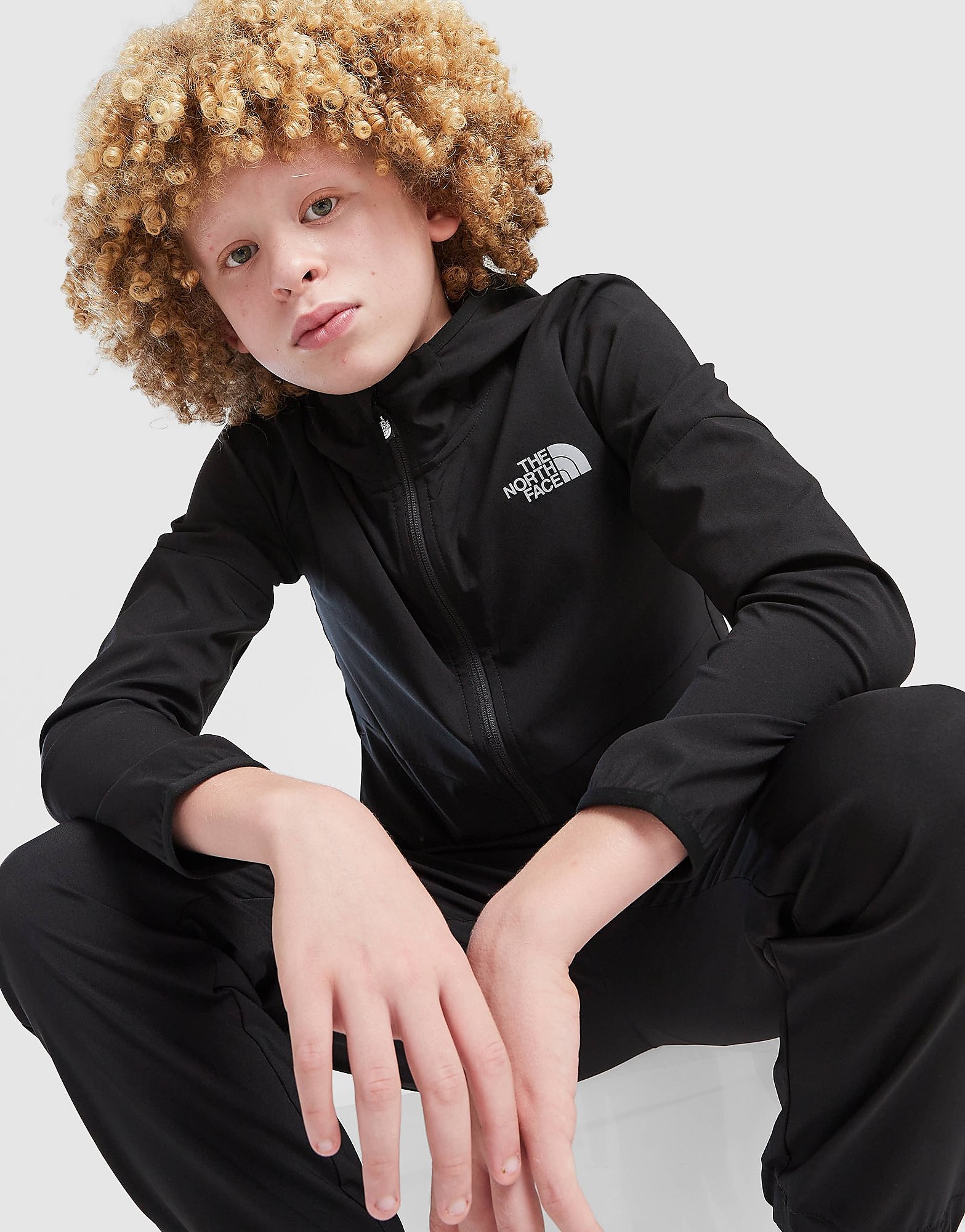 The North Face Felpa con Cappuccio Full Zip On Trail Junior, nero