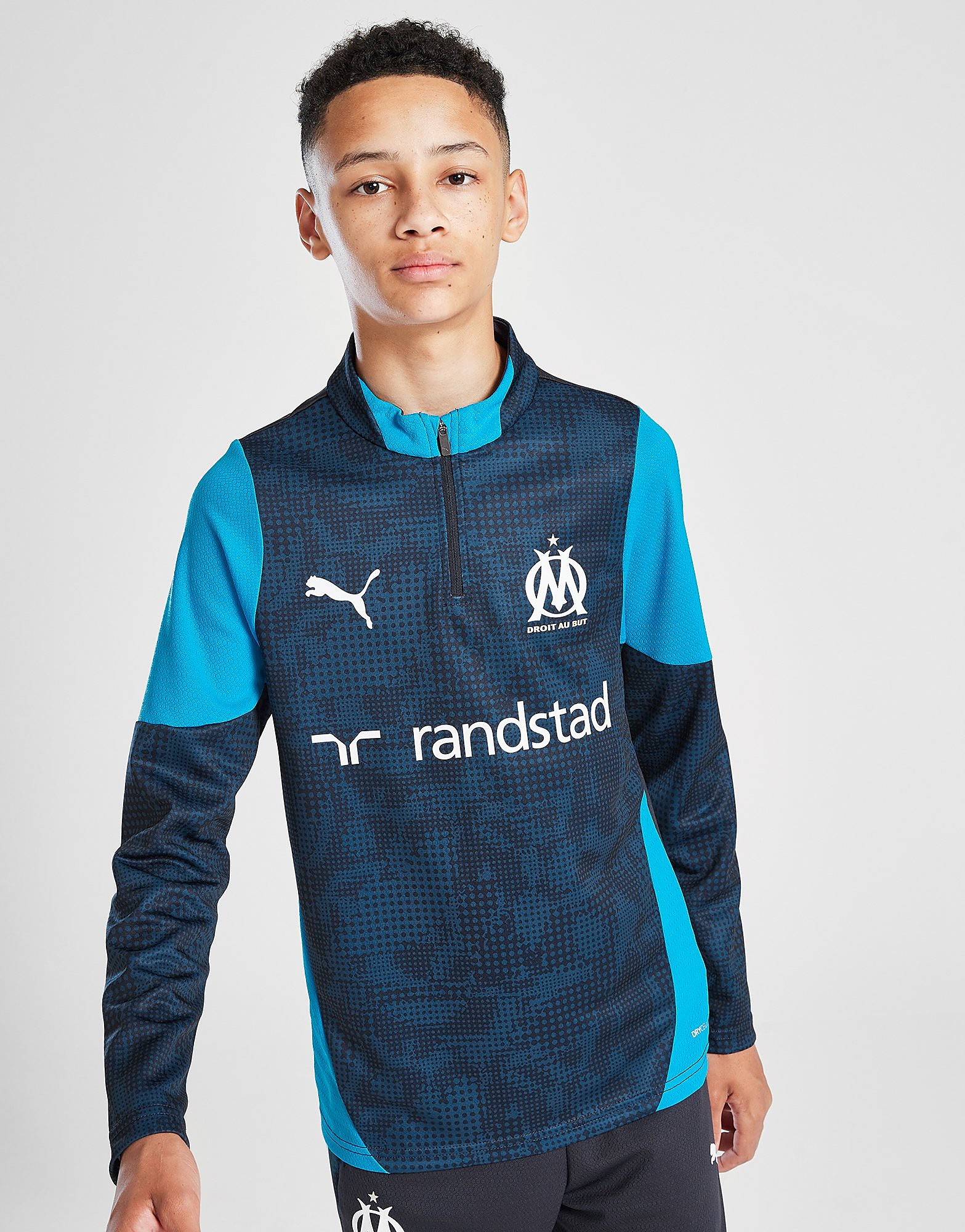 PUMA Olympique Marseille 14 Zip Training Top Junior
