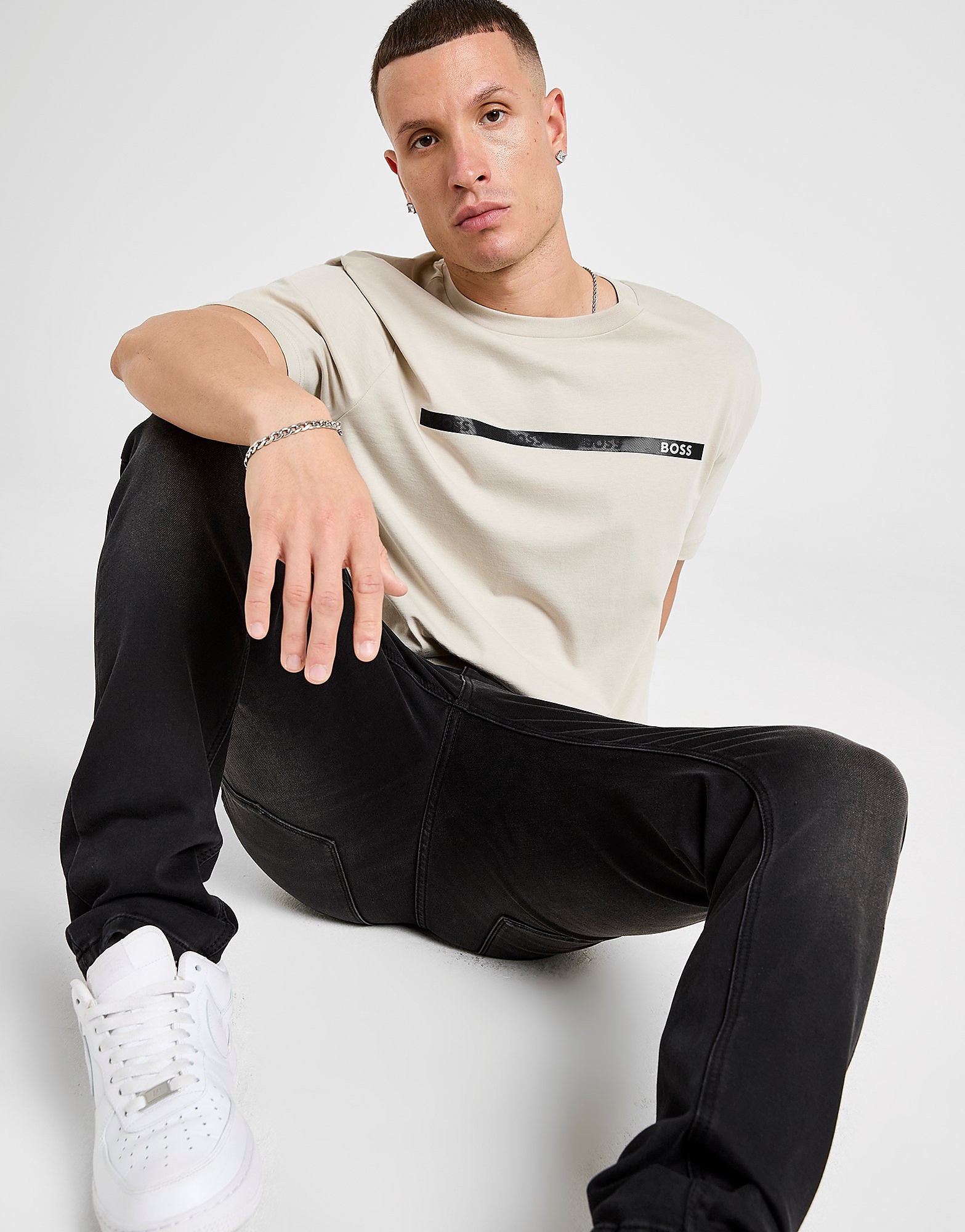 BOSS Linear Logo T Shirt