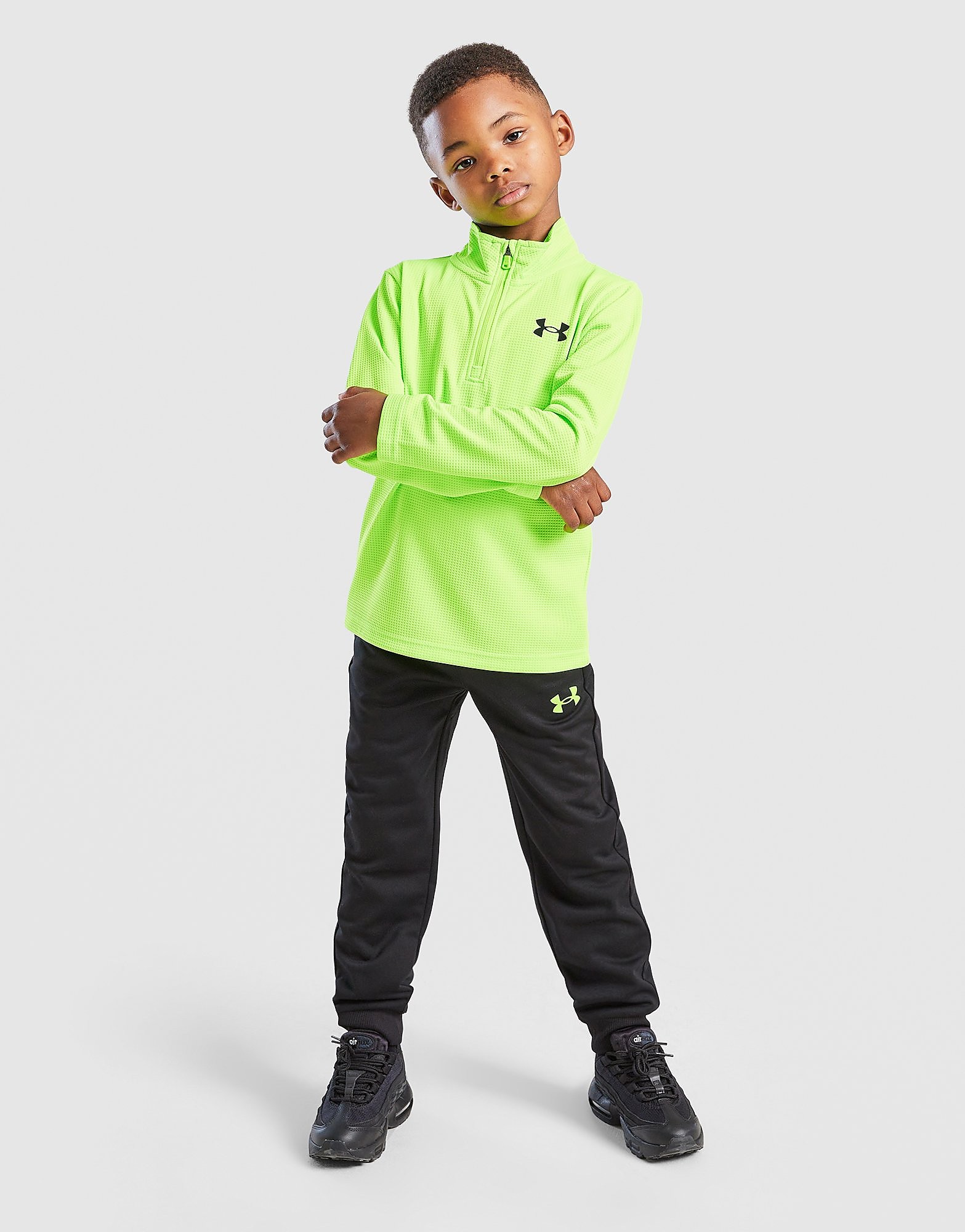 Under Armour Tech Grid 14 Zip Tracksuit Children