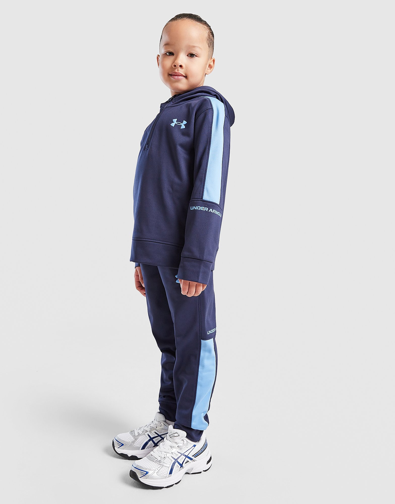 Under Armour Poly Colour Block 14 Zip Tracksuit Children