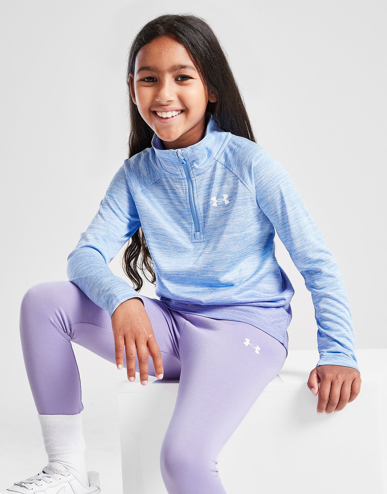 Under Armour Girls' Fade 14 Zip TopLeggings Set Children