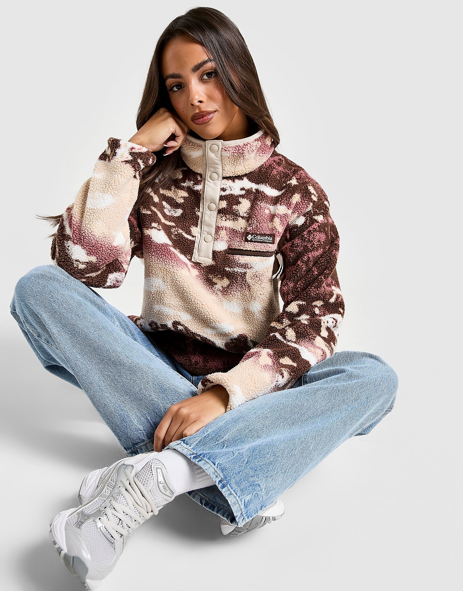 Columbia Helvetia Crop Print Fleece Maron Maron