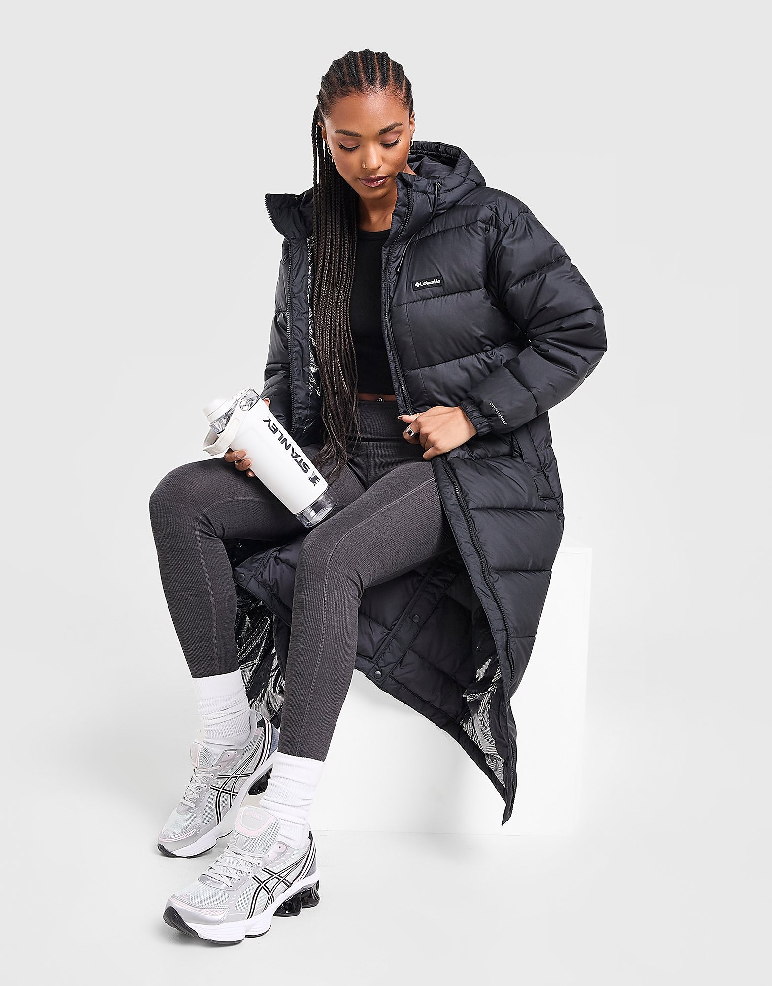 Columbia Veste Pike Lake Longline Femme Ghiacchio Ice Ghiacchio Ice - vue 2